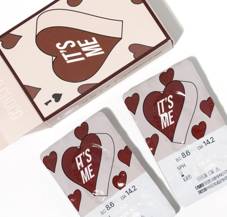 LensTown It's Me Coco Choco colored contact lens, 13.4mm graphic diameter, Monthly wear