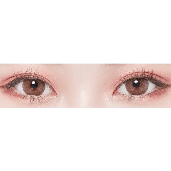LensTown Silimedi Palm Brown — both eyes wearing the contact lenses