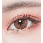 LensTown Silimedi Palm Brown — single-eye close-up showing the contact lens appearance