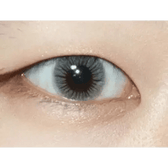LensTown Sweet Pong Gray — single-eye close-up showing the contact lens appearance