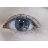LensTown Sweet Pong Gray — single-eye close-up showing the contact lens appearance