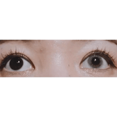 LensTown Sweet Pong Gray — both eyes wearing the contact lenses