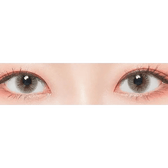 LensTown Sweet Pong Gray — both eyes wearing the contact lenses