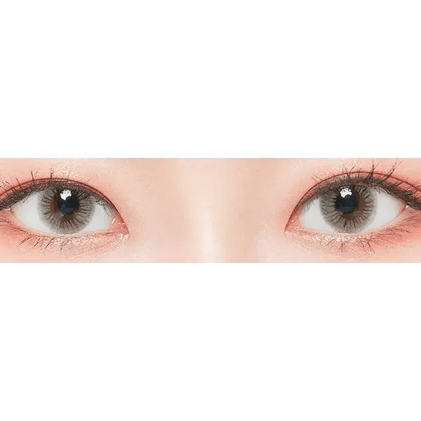 LensTown Sweet Pong Gray — both eyes wearing the contact lenses