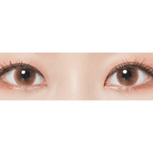 LensTown Thrice S Brown — both eyes wearing the contact lenses
