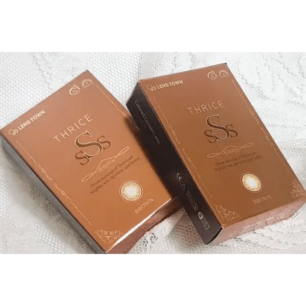 LensTown Thrice S Brown — contact lens packaging