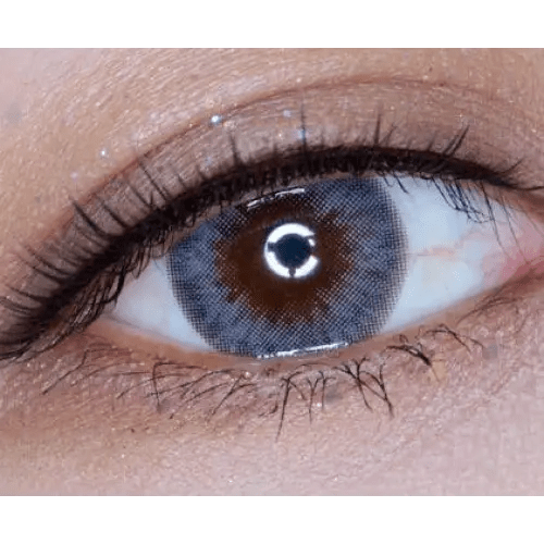 LensTown Thrice S Gray — single-eye close-up showing the contact lens appearance