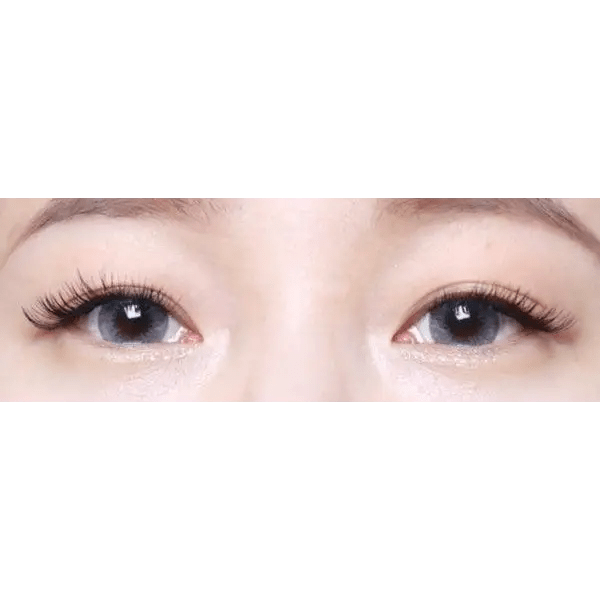 LensTown Thrice S Gray — both eyes wearing the contact lenses