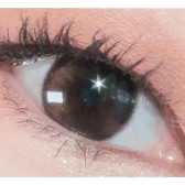 LensTown Tobetter Big Brown — single-eye close-up showing the contact lens appearance