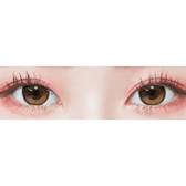 LensTown Tobetter Big Brown — both eyes wearing the contact lenses