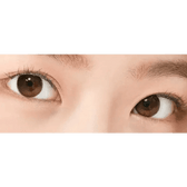 LensTown Tobetter Big Brown — both eyes wearing the contact lenses