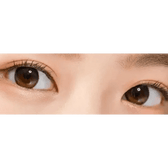 LensTown Tobetter Black 1day (10p) — both eyes wearing the contact lenses
