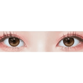 LensTown Tobetter Brown 1day (10p) — both eyes wearing the contact lenses