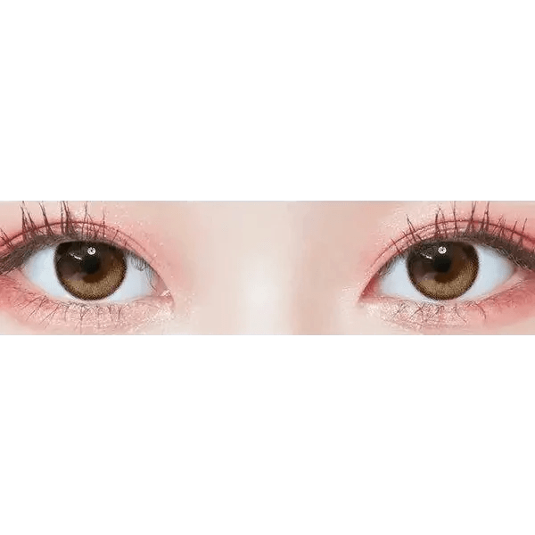 LensTown Tobetter Brown 1day (10p) — both eyes wearing the contact lenses