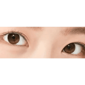 LensTown Tobetter Brown 1day (10p) — both eyes wearing the contact lenses