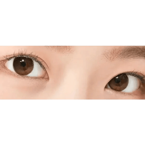 LensTown Tobetter Brown 1day (10p) — both eyes wearing the contact lenses