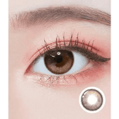 LensTown Tobetter Brown 1day (10p) — single-eye close-up showing the contact lens appearance
