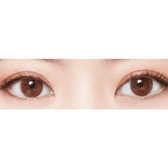 LensTown Unisome Brown — both eyes wearing the contact lenses