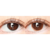LensTown Unisome Brown — both eyes wearing the contact lenses