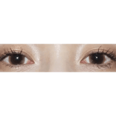 LensTown Unisome Brown — both eyes wearing the contact lenses