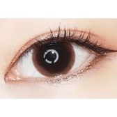 LensTown Unisome Choco — single-eye close-up showing the contact lens appearance