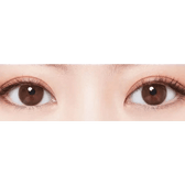 LensTown Unisome Choco — both eyes wearing the contact lenses