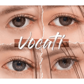 LensTown Vocati Brown — both eyes wearing the contact lenses
