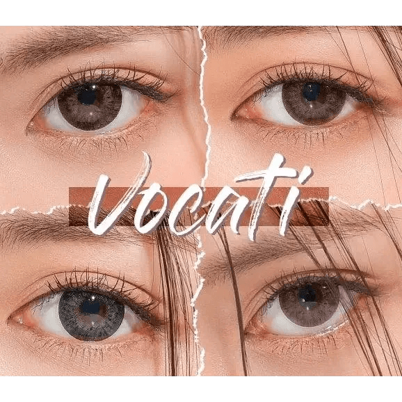 LensTown Vocati Brown — both eyes wearing the contact lenses