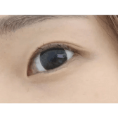 LensTown Vocati Brown — single-eye close-up showing the contact lens appearance