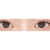 LensTown Vocati Brown — both eyes wearing the contact lenses