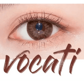 LensTown Vocati Light Brown — single-eye close-up showing the contact lens appearance