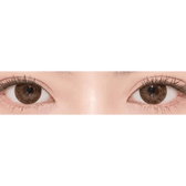 LensTown Vocati Light Brown — both eyes wearing the contact lenses