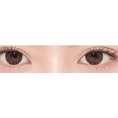 LensTown Vocati Pink — both eyes wearing the contact lenses