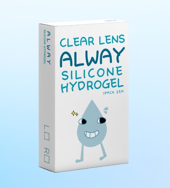 Lensvery Alway Silicone Hydrogel Clear colored contact lens, 14.2mm graphic diameter, Monthly wear