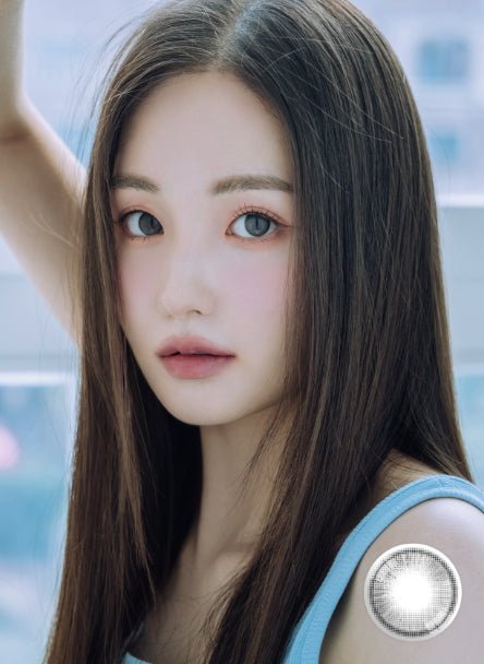 LensVery Anreen Ash Gray colored contact lens, 13.1mm graphic diameter, Monthly wear