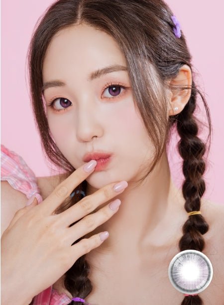 LensVery Anreen Pink Violet colored contact lens, 13.1mm graphic diameter, Monthly wear