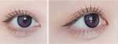 LensVery Anreen Pink Violet colored contact lens, 13.1mm graphic diameter, Monthly wear