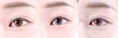 LensVery Rose Moon Cotton Gray colored contacts - on-eye close-up showing the color and design