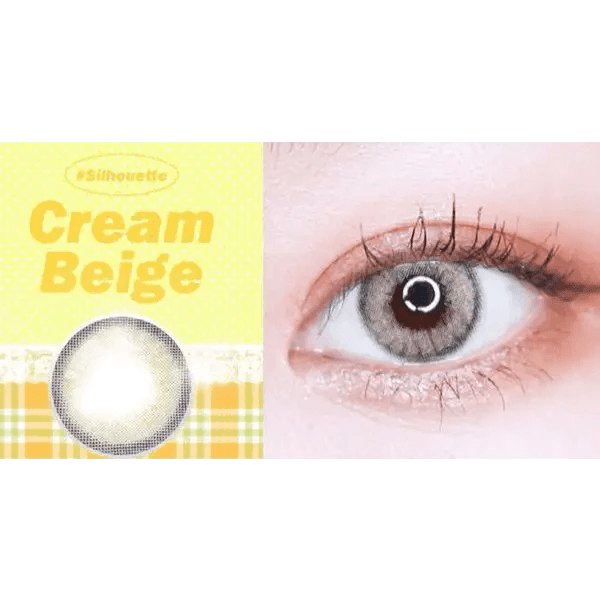 LensVery Silhouette2 Cream Beige Brown — contact lens product information graphic