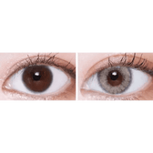LensVery Silhouette2 Cream Beige Brown — contact lens appearance comparison