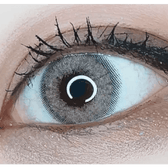 LensVery Silhouette2 Cream Beige Brown — single-eye close-up showing the contact lens appearance
