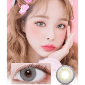 LensVery Silhouette Gray (10p) — model portrait showing the contact lens look