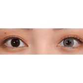 LensVery Silhouette Gray (10p) — both eyes wearing the contact lenses