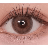 LensVery Silhouette Hazel (10p) — single-eye close-up showing the contact lens appearance