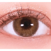 LensVery Silhouette1 Hazel — single-eye close-up showing the contact lens appearance