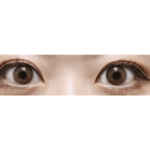 LensVery Silhouette1 Hazel — single-eye close-up showing the contact lens appearance