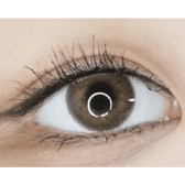 LensVery Silhouette1 Hazel — single-eye close-up showing the contact lens appearance