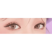 LensVery Silhouette Olive Brown (10p) — both eyes wearing the contact lenses