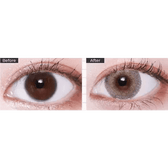 LensVery Silhouette1 Olive Brown — contact lens appearance comparison