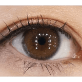 LensVery Silhouette2 Sheer Brown — single-eye close-up showing the contact lens appearance